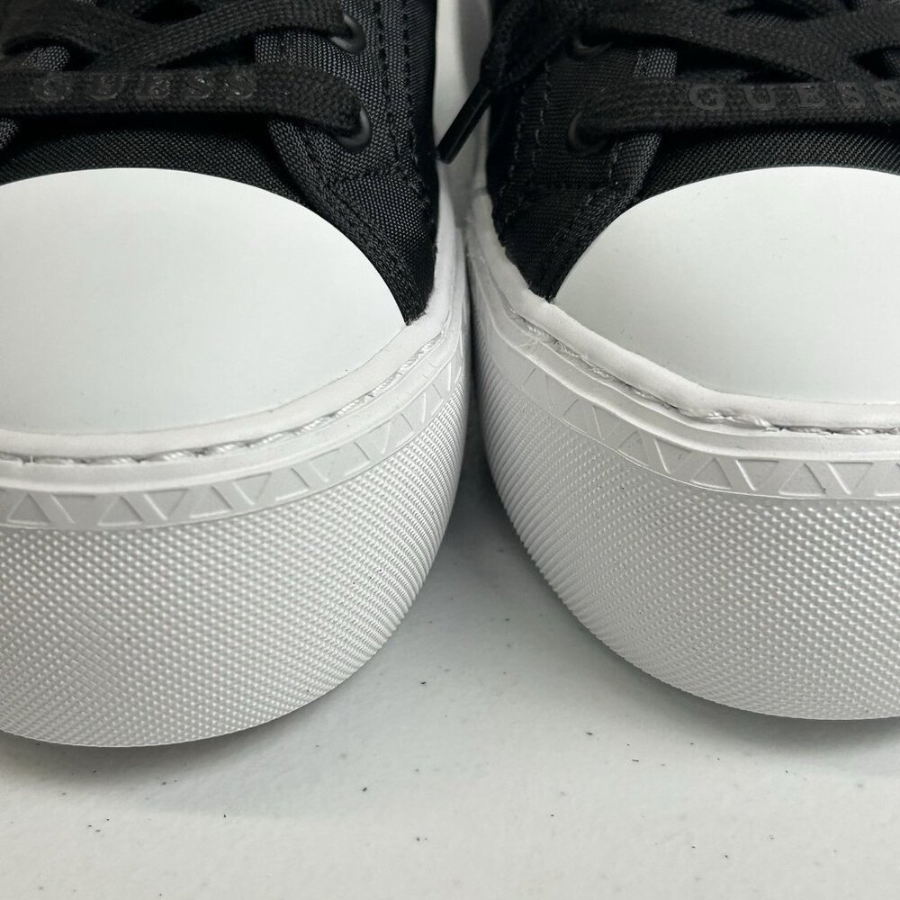 Guess  Joezi Platform Black Women’s 8.5M Fashion Sneakers Triangle Logo Plaque - Picture 7 of 16